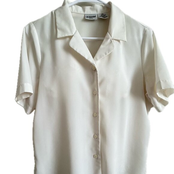 Liz Baker Essentials Blouse – Size M – Classic Ivory - Picture 3 of 13